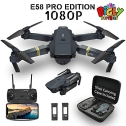 The Bigly Brothers E58 PRO Edition 1080P Drone with Camera 120 Wide Angle, Gesture Control, Altitude Hold, 1 Key Takeoff…