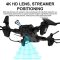 TizzyToy Drone with Camera 4K, Drones for adults, WiFi FPV RC Quadcopter with Gesture Control, 3D FlipFoldable Mini Drones Toys Gifts for Kids…